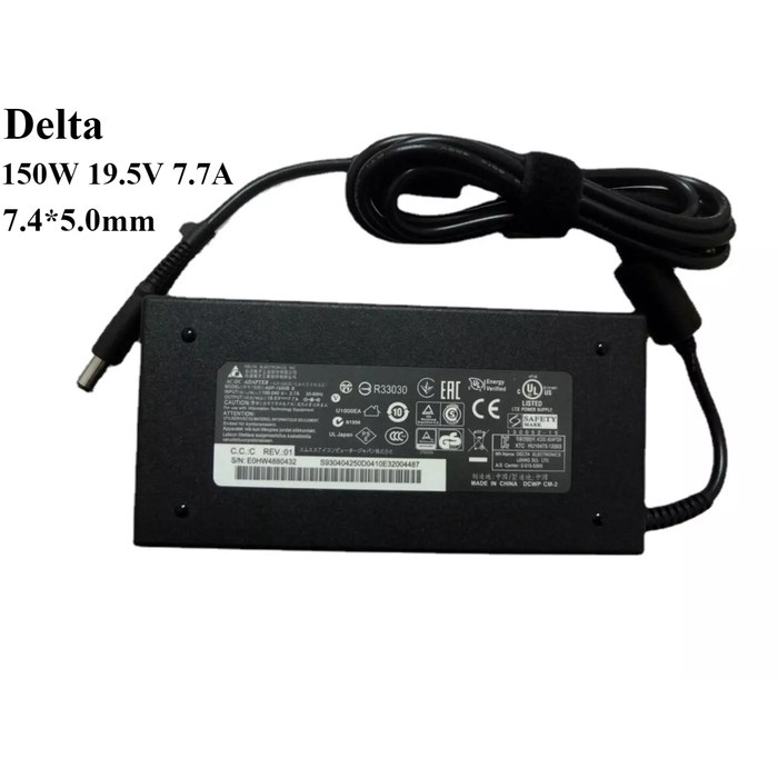 BISA GOSEND ADAPTOR LAPTOP DELTA 150W 19.5V 7.7A ADAPTER FOR MSI GL63 8RD-012 7.4*5.0MM CHARGER