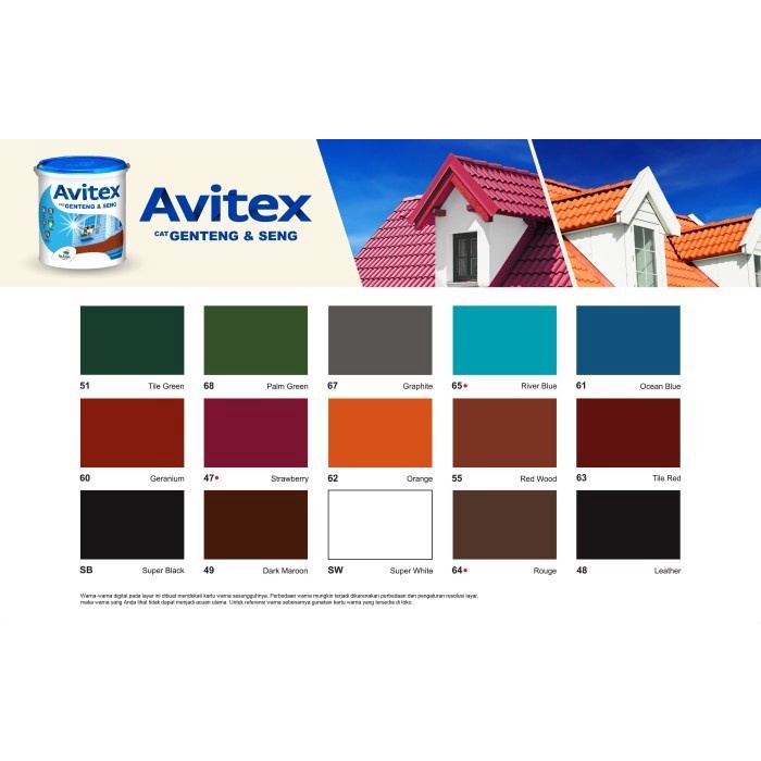 Avitex Cat Genteng Dan Seng Kualitas Premium 20 Kg