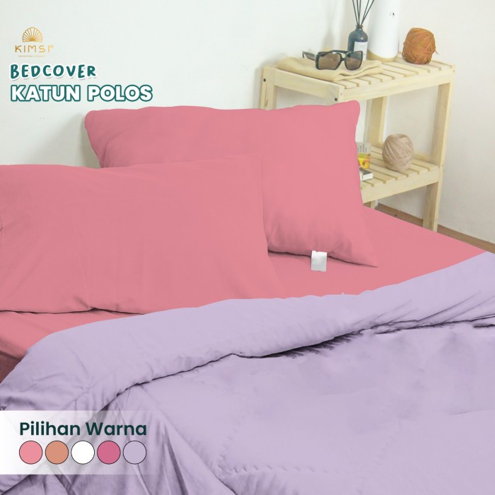 Bedcover Selimut Only Katun Korea Polos Aesthetic