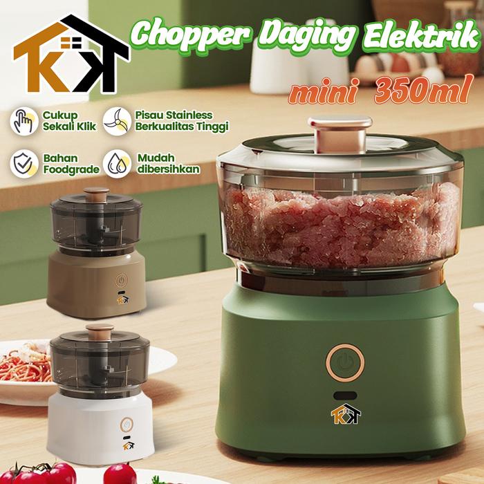 (KK) Mesin Chopper Daging Mini Elekterik 350ml Praktis/Mesin Chopper Multifungsi