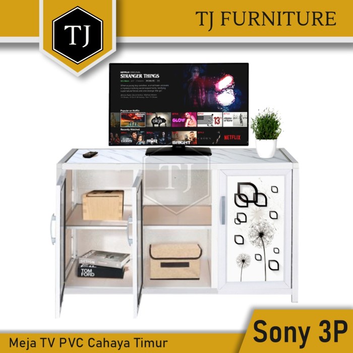 Meja Tv / Rak Buffet Tv Alumunium Pvc Nimalis Serbaguna Sony 3P