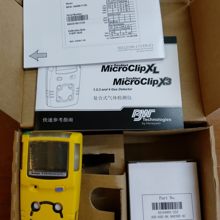 Grosir Bw Honeywell Gas Alert Microclip Xl Multi Gas Detector 4 Gas