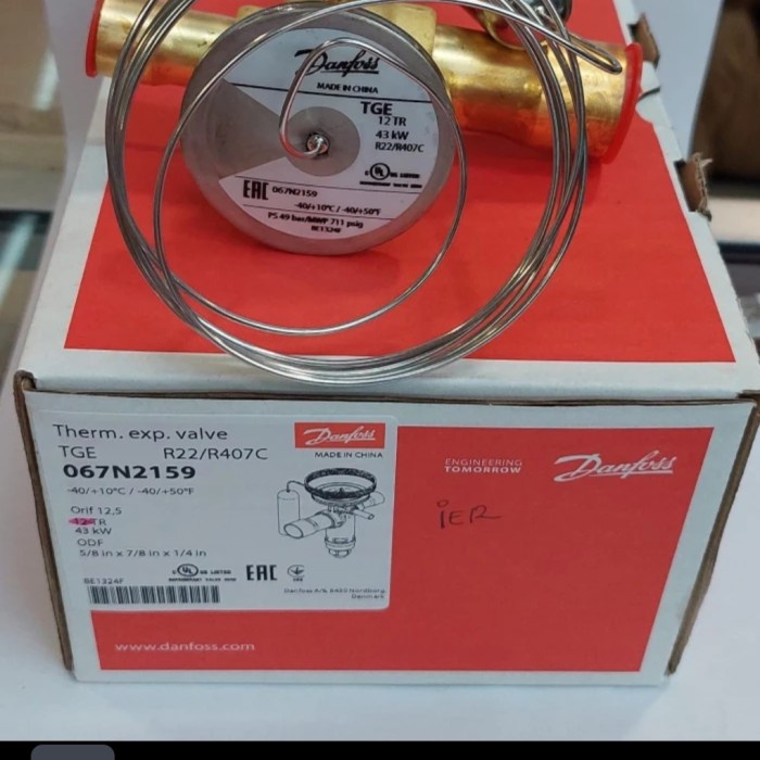 Promo Expansi Valve Danfoss Tgex 12 Tr (Tge 12 Tr) R22/R407C