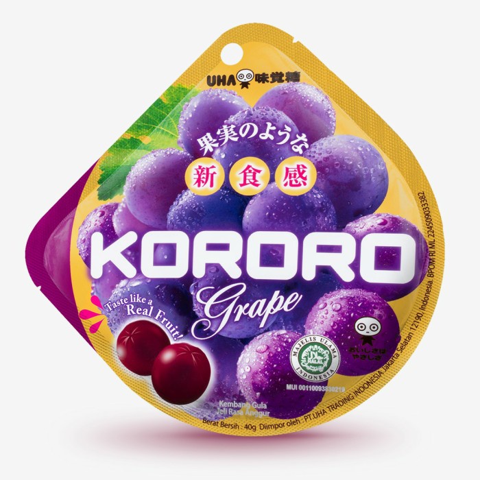 

NeW KORORO UHA jelly candy grape & muscat dari Jepang