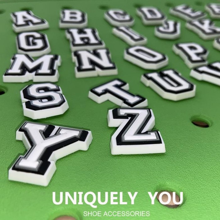 POTONGAN HARGA CROCS JIBBITZ CHARMS HURUF A-Z HIGH QUALITY GESPER SEPATU SHOES BUNGA WOK