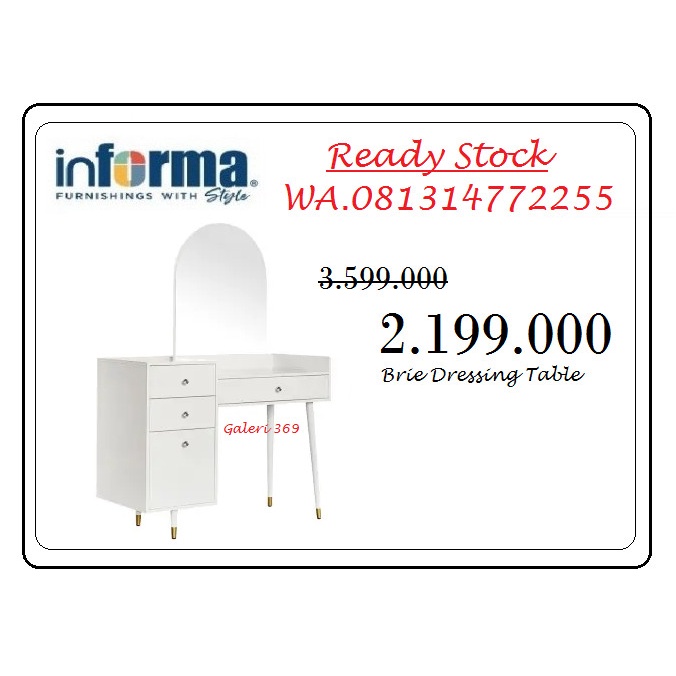Informa Brie Meja Rias - Putih