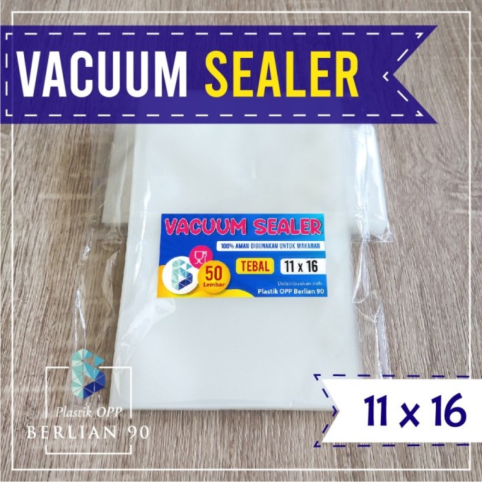 [Masih] Plastik Vacuum Sealer 11x16 cm / Plastik Vakum Sealer isi 50 Lbr -