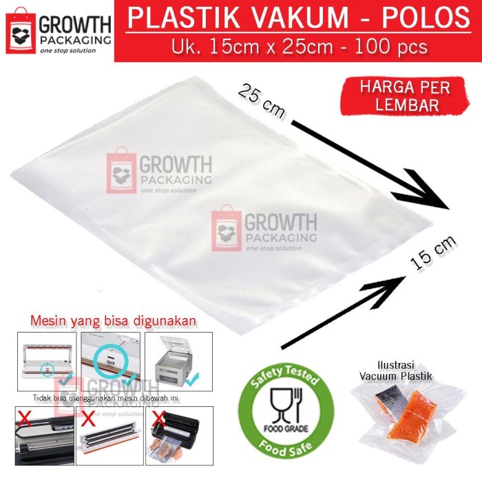 [Masih] plastik vakum makanan 15x25 + vakum polos + vakum sealer makanan -