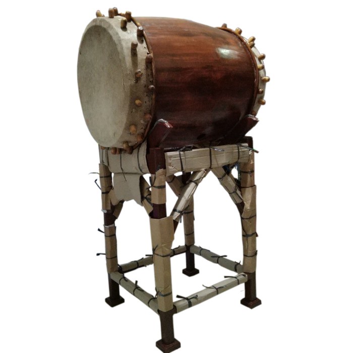 Bedug Kayu Masjid Mesjid Kulit Sapi 50Cm & 60Cm Fullset Kaki Dan Pukul
