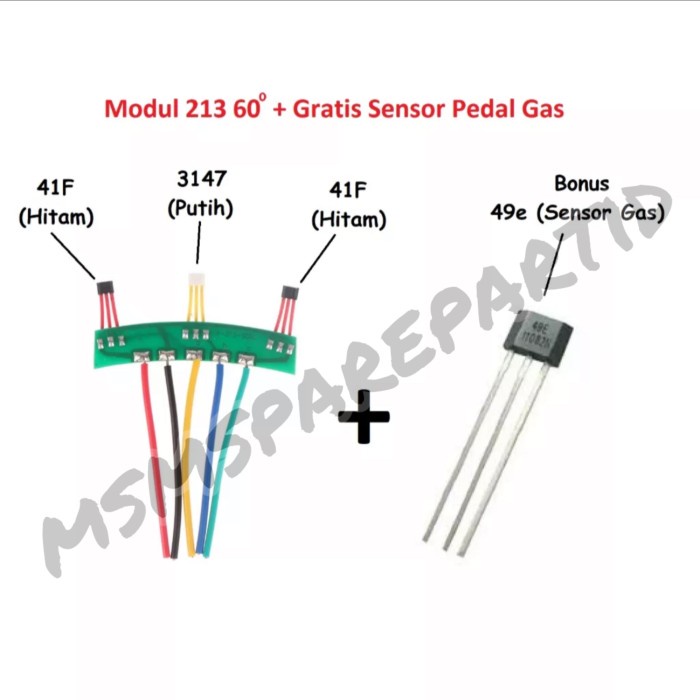 MODUL SENSOR MAGNET MOTOR KABEL PCB-213 213 HALL 60 DEG 314 HALL SEPEDA LISTRIK