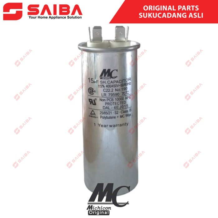 Kapasitor AC 1/2 PK / Cappacitor AC 1/2 PK Original MC 15uf