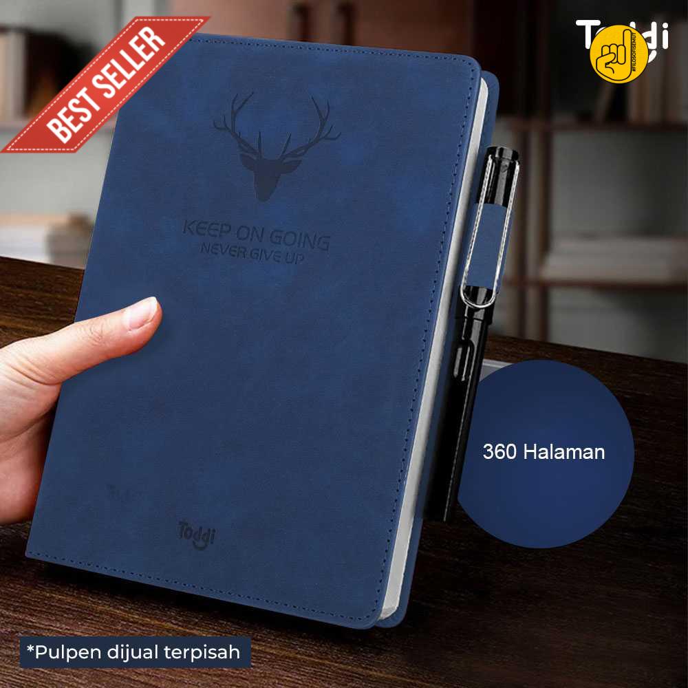 

baldan Toddi Buku Jurnal Hardcover Notebook Diary 80 GSM 360 Halaman Grid - CW-5025 good quality