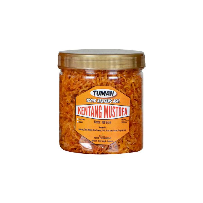 

terbaru !!! camilan crispy goreng tuman kentang mustofa pedas manis dan original 250gr dan 100gr