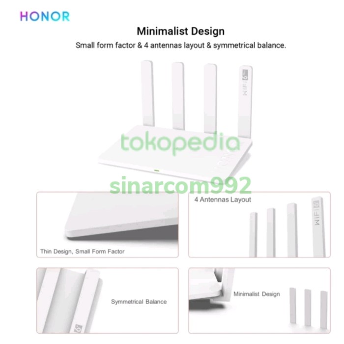 Huawei Honor Router 3 (Wifi router with Wifi 6 plus, 3000 Mbps, suppor