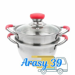 Panci kukus serbaguna steamer stainless Susun 2 (304)