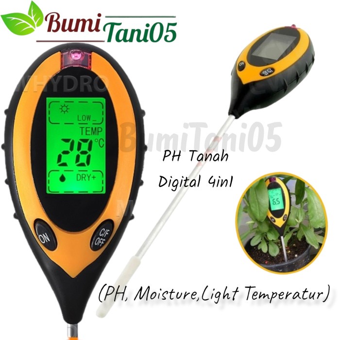 PH Meter Tanah Digital 4 In 1 Soil Analyzer