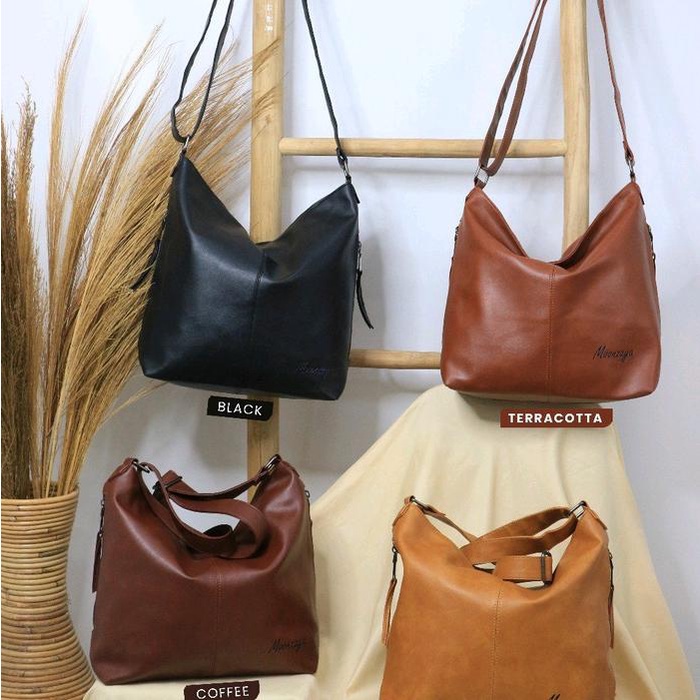 Sale Terbatas Laras By Moonzaya Tote Bag Wanita Polos Kulit Totebag Aman