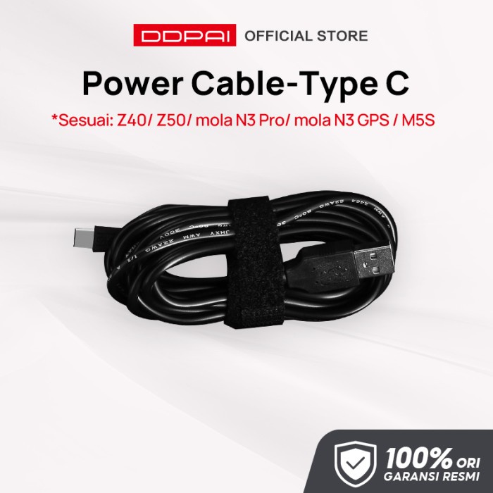 DDPAI Kabel Charger Type C Sesuai Type C Model N3 N3Pro Z40 Z50 M5S