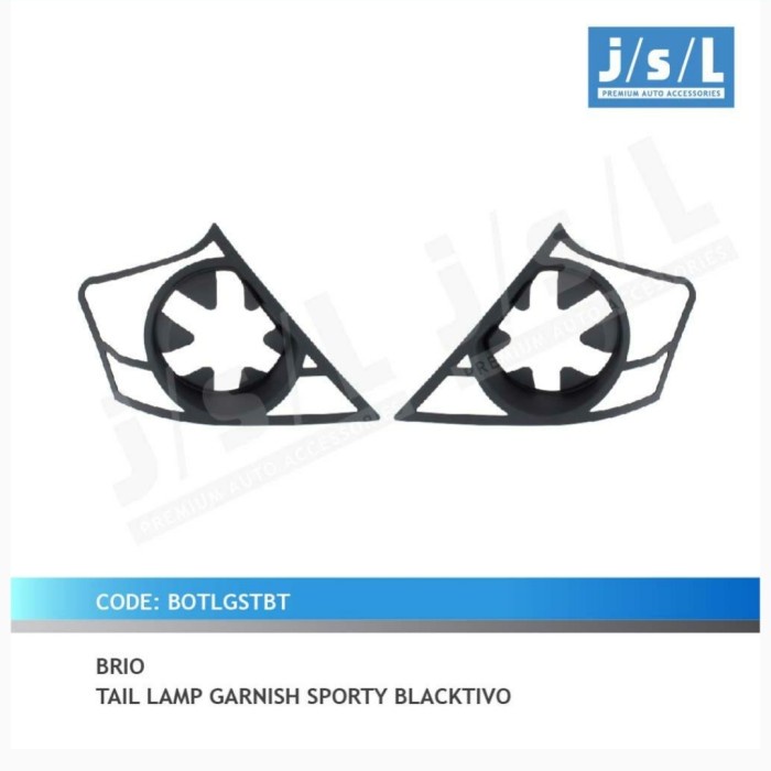 jsl garnish belakang honda brio 2012-2015 tail lamp garnish blacktivo