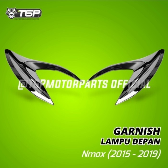 garnish alis lampu depan NMAX 2019-2015 black chrome