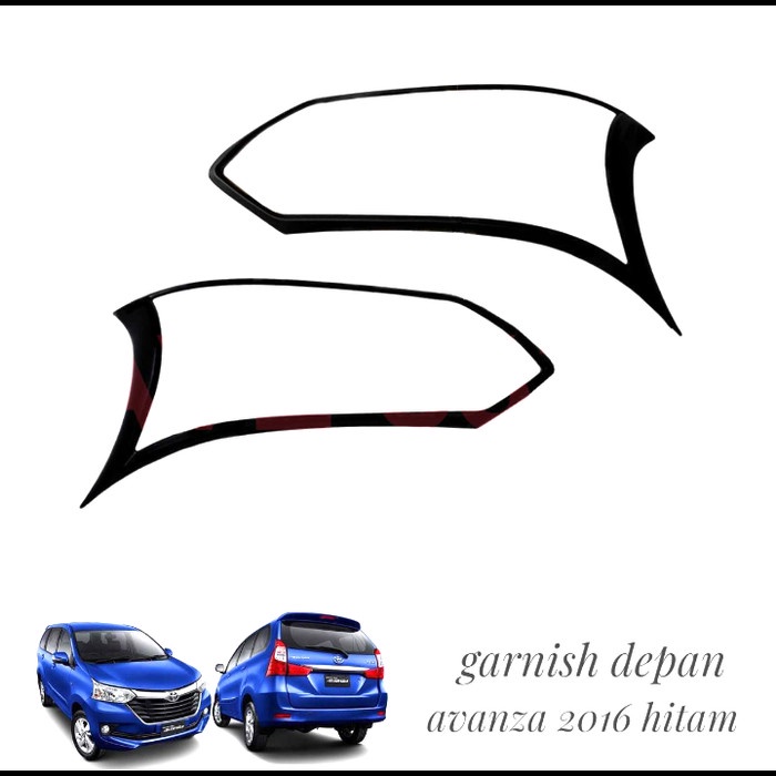 garnish lampu depan avanza 2016 hitam