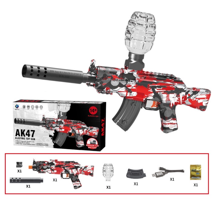 BARANG TERLARIS Mainan Anak BTC-3040 AK47 ELECTRIC TOY GUN Mainan Water Outdoor Bubble Tembakan Seru