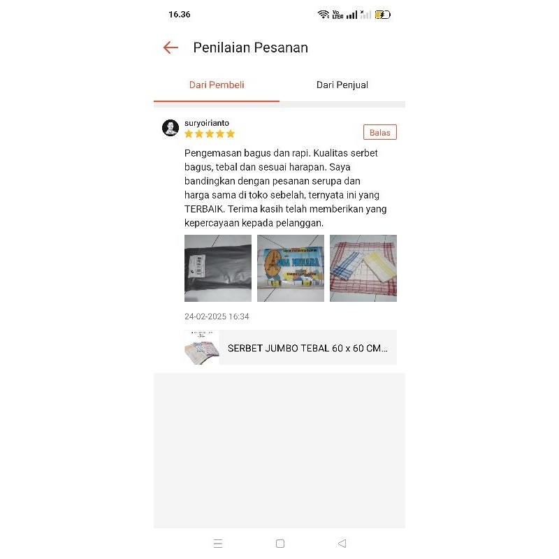 Terlaris SERBET JUMBO TEBAL 60 x 60 CM ( 006 )/ serbet 1 Lusin 12 Lembar / serbet makan / serbet