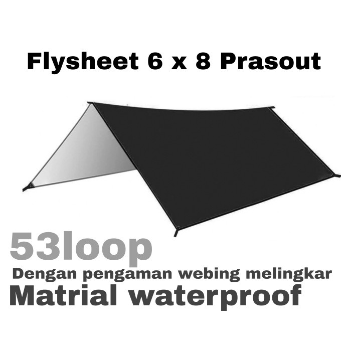 PREMIUM Flysheet terpal tenda 6m x 8m Prasout Original
