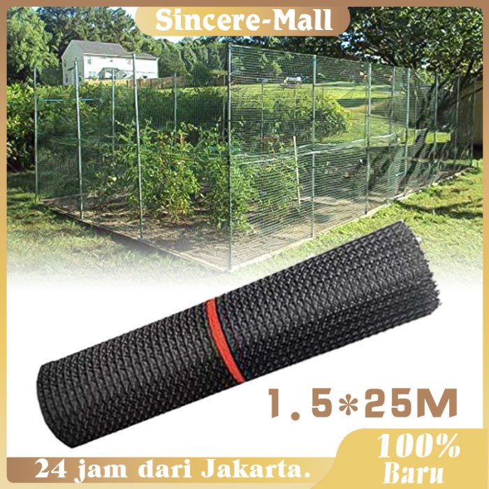 PREMIUM 25 Meter Mesh Plastik Jaring Slat Chicken Wire Turus Fiber Plastik