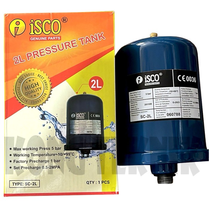 Tabung Otomatis Pompa 2 Liter Besi Isco / Pressure Tank 2 L