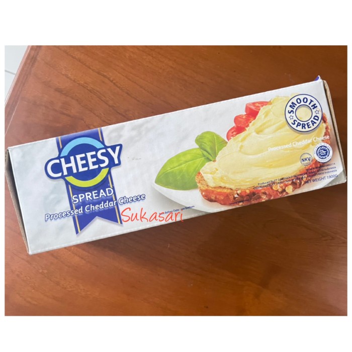

Cheesy spread 1,9kg cheddar oles spread filling keju