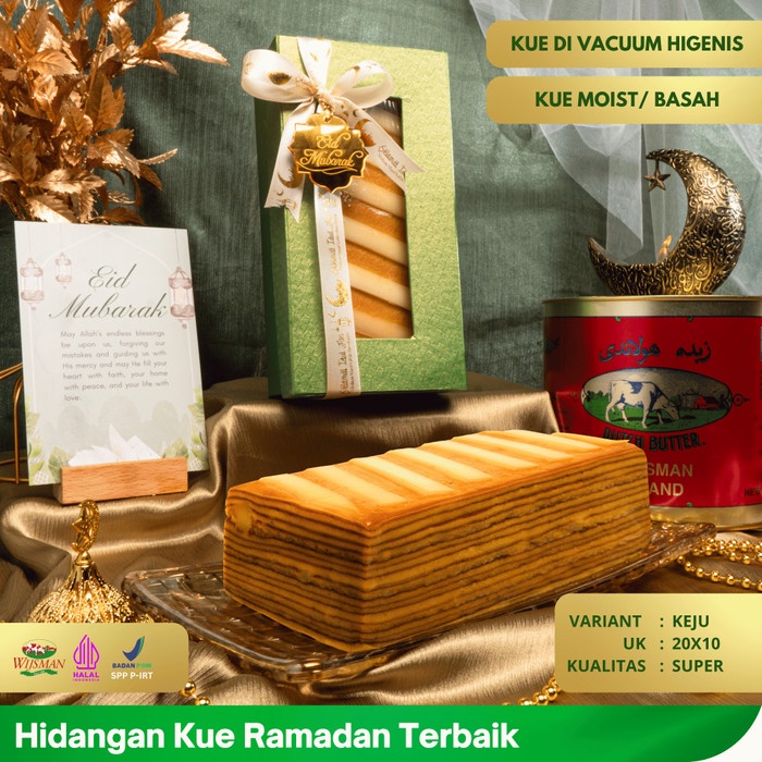 

(KUALITAS SUPER) KUE LAPIS LEGIT 20x10 KEJU WISMAN 100% HALAL CHEESE