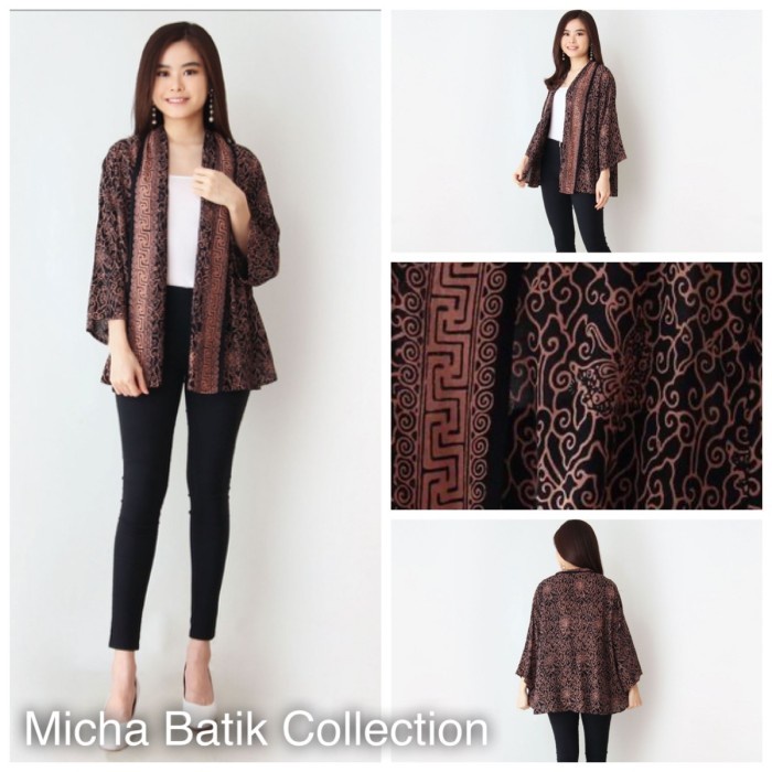 Outer batik paris: Cardigan Sogan Cream