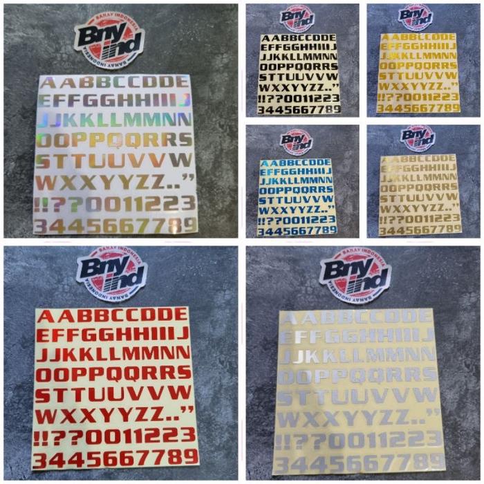 

Sticker Stiker Abjad Hurup Angka Papan Cutting