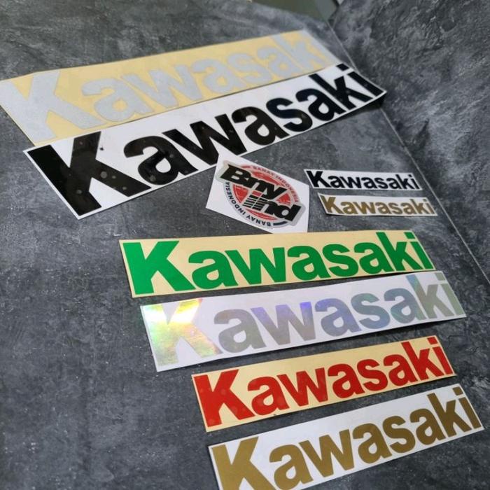 Sticker Stiker Tulisan Kawasaki Cutting