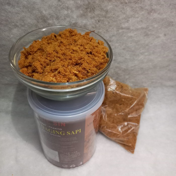 

BARANG TERLARIS Sie Sin Abon Sapi Kaleng 250 gram (halal)