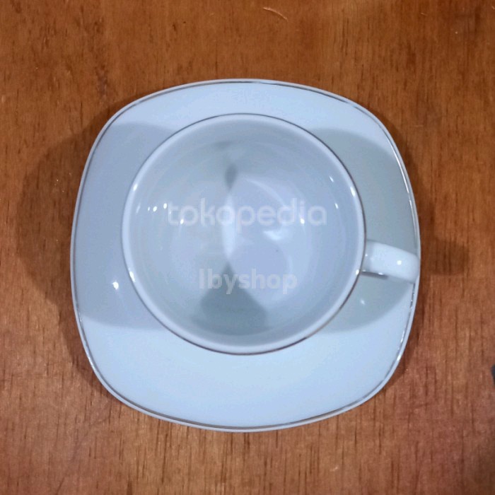 CANGKIR SET SEGI LISMAS PUTIH POLOS (6 SET) KODE 115