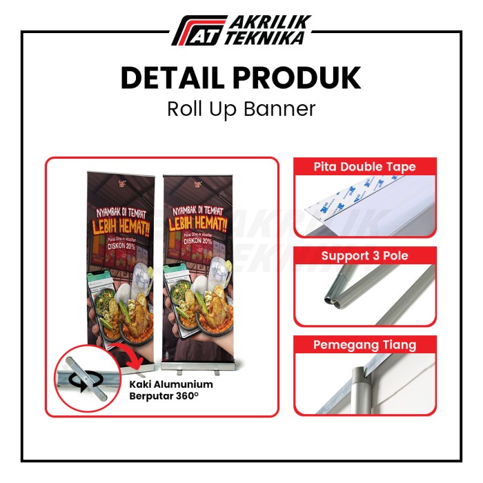 SALE  ROLL UP BANNER 60X160 ALUMUNIUM / DISPLAY BANNER STANDING READYY