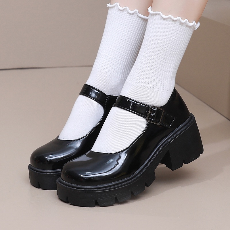 Women Mary Jane Shoes Vintage Girls Platform Pumps High Heels Platform Lolita Shoes Japanese Style
