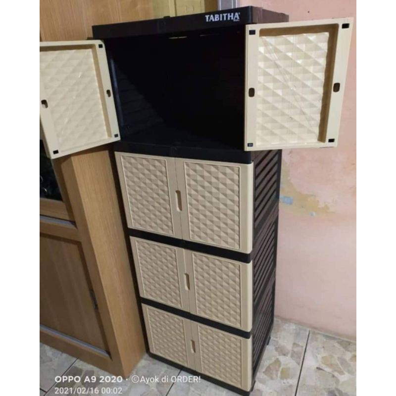 Favorit lemari exel tabitha 4 susun untuk paket dan instan muat 1 pcs ya Stok Terbatas