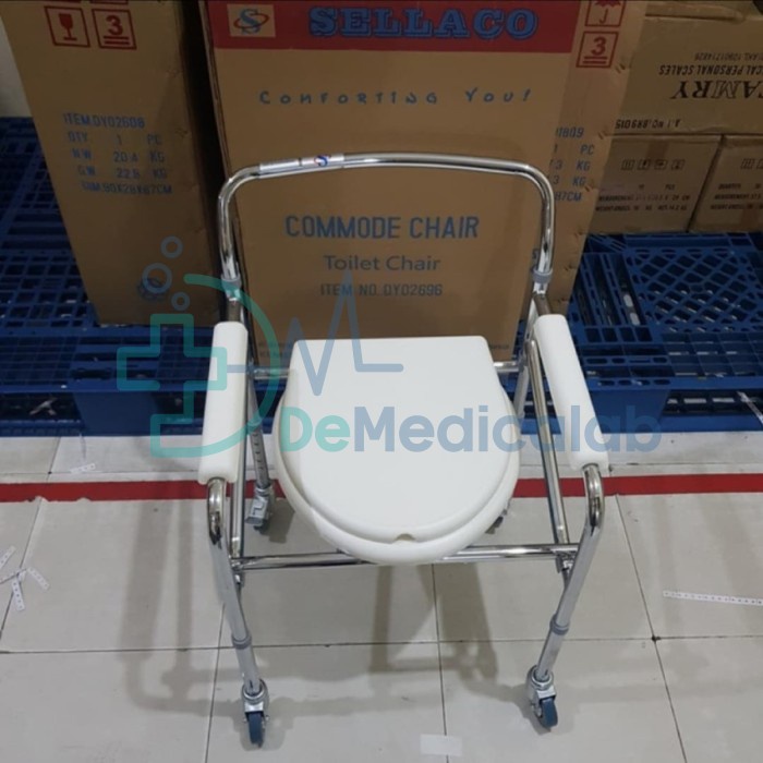 Ready Kursi BAB Roda / Commode Chair Roda / Commode Chair pakai roda