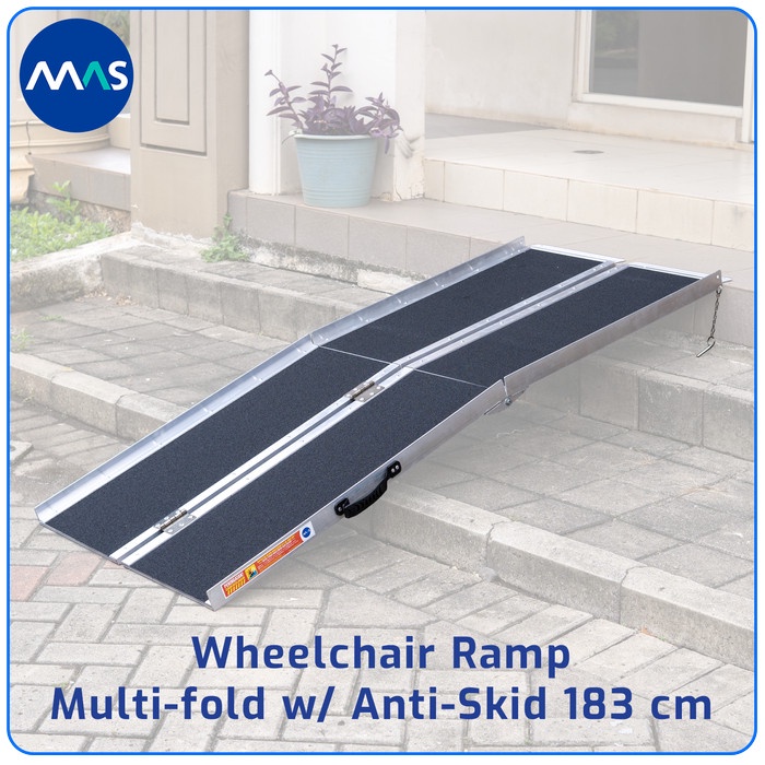 Ready MAS Wheelchair Ramp / Jalur Landai Kursi Roda - Multi-fold with Anti-Skid 183cm