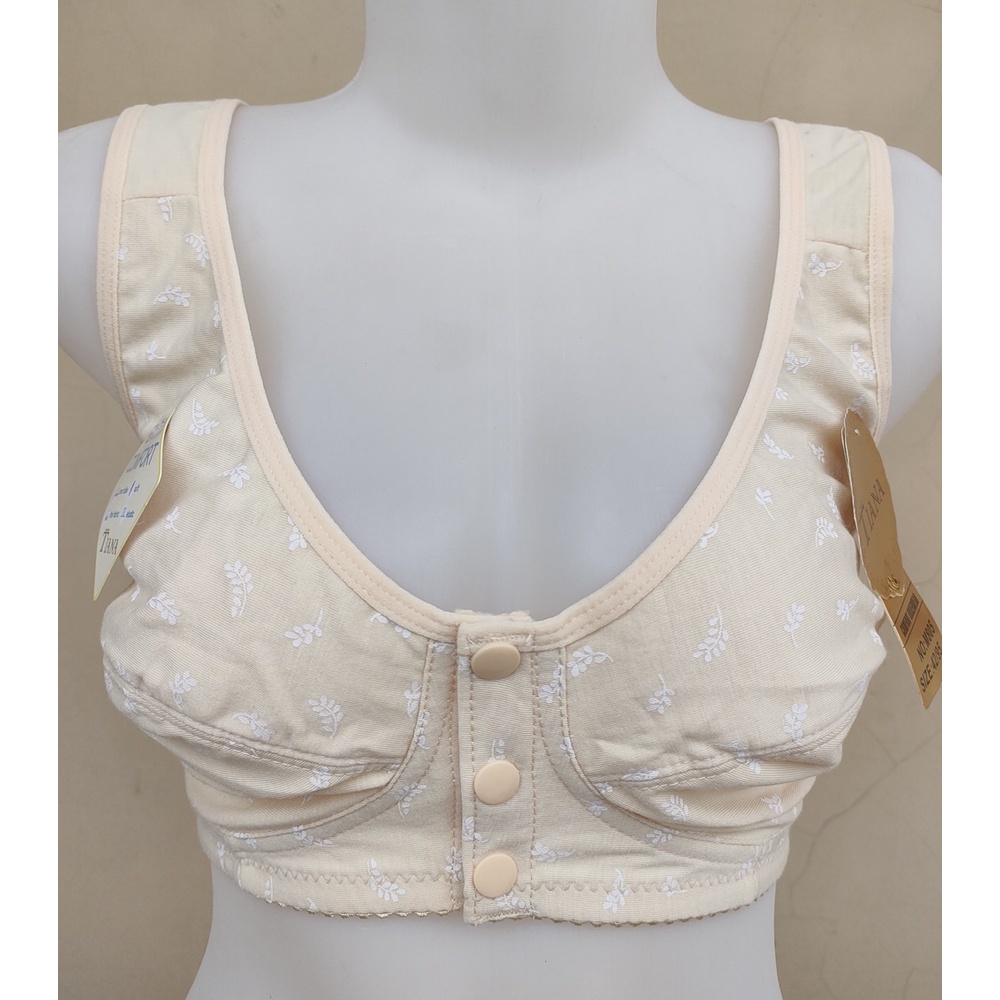 BH Kancing 3 Depan Tiana 36-44 / BH Tanpa Kawat Tanpa Busa Olahraga --