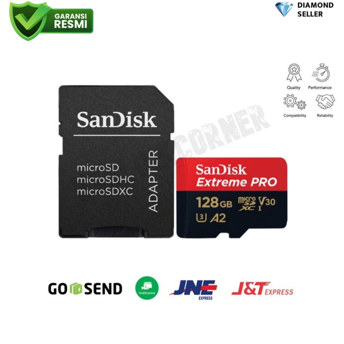 MICRO SDXC SANDISK EXTREME PRO 128GB A2 UP TO 170MBS ORIGINAL QUALITY