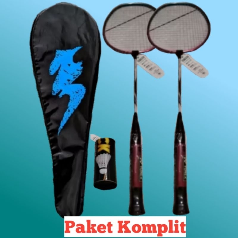 BEST SELLER RAKET BULUTANGKIS BAGUS 1 TAS ISI 2 RAKET + 3 KOK