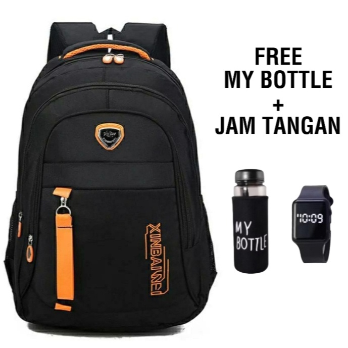 BEST SELLER TAS SEKOLAH ANAK LAKI LAKI PEREMPUAN SD KELAS 123456 / TAS POLOS HITAM /TAS AESTHETIC