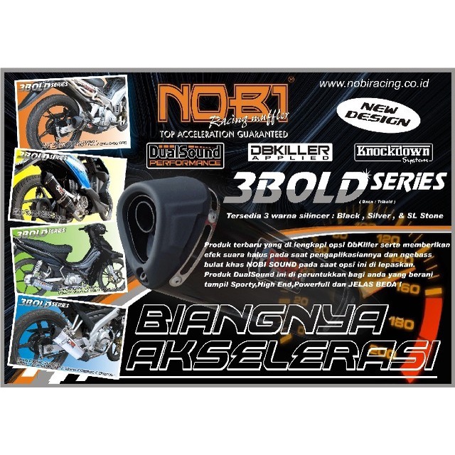 Knalpot Racing NOB1 3bold type Motorsport