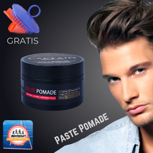 CAPTAIN Paste Pomade - Minyak Wax Styling Penambah Volume Peringan Tekstur Rambut Pomade