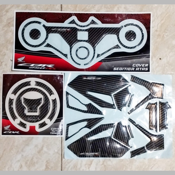 TERLARIS Emblem Variasi Honda CBR 250 RR/Stiker Timbul Carbon Segitiga CBR 250