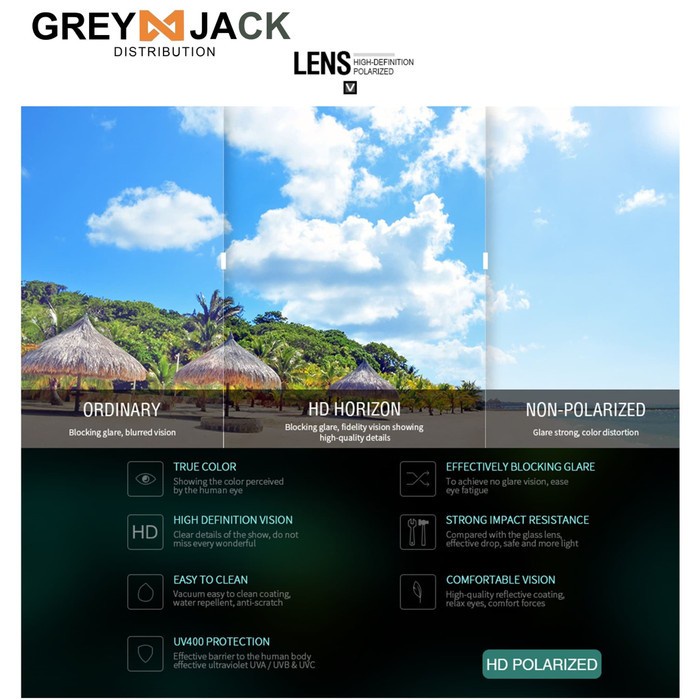 Grey Jack Kacamata Hitam Pria Fashion Sunglasses Polarized New 1807